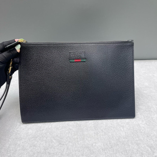 Gucci Clutch Grained Calfskin Black