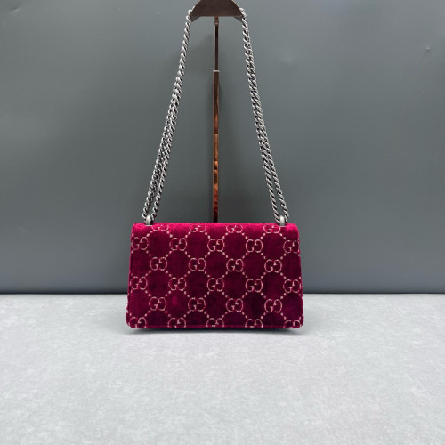 Gucci Crystal Small Dionysus Velvet Red Black