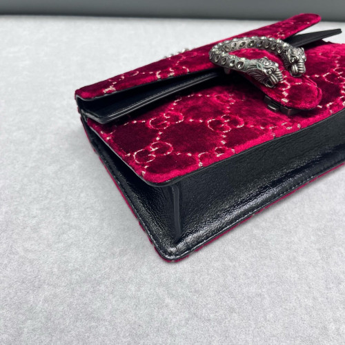 Gucci Crystal Small Dionysus Velvet Red Black