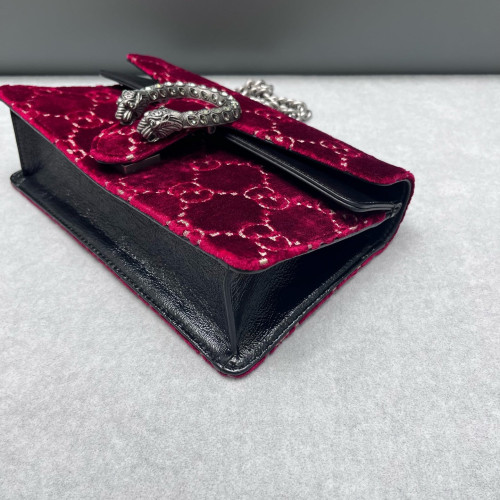 Gucci Crystal Small Dionysus Velvet Red Black