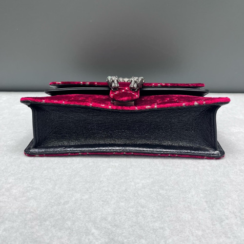 Gucci Crystal Small Dionysus Velvet Red Black