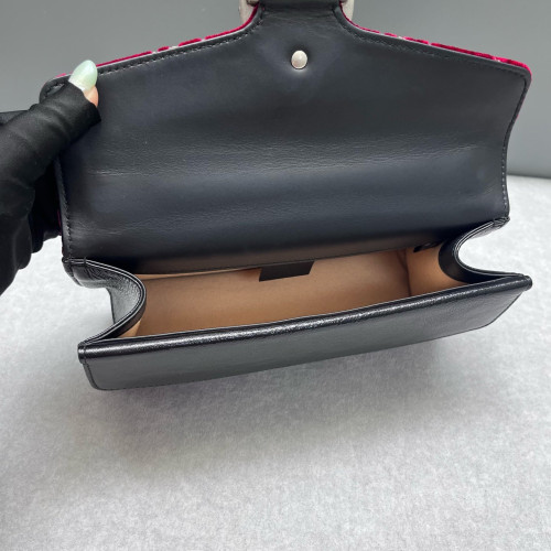Gucci Crystal Small Dionysus Velvet Red Black