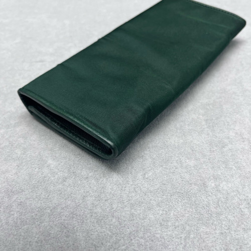 Prada Metal Continental Flap Wallet Saffiano Calfskin Green