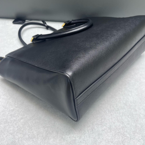 Prada Handbag Saffiano Calfskin Black