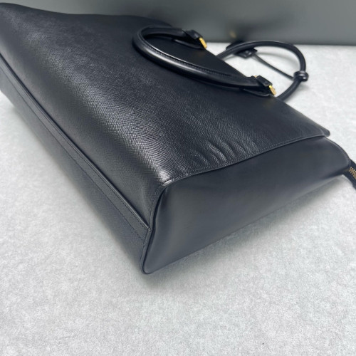Prada Handbag Saffiano Calfskin Black