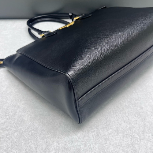 Prada Handbag Saffiano Calfskin Black