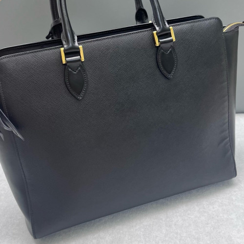Prada Handbag Saffiano Calfskin Black