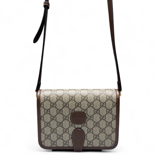 Gucci Messenger GG Supreme Monogram Beige Brown