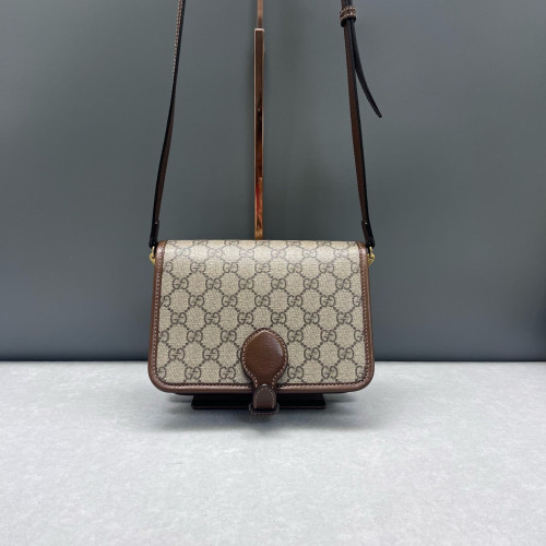 Gucci Messenger GG Supreme Monogram Beige Brown