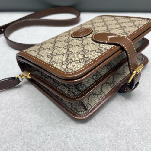 Gucci Messenger GG Supreme Monogram Beige Brown