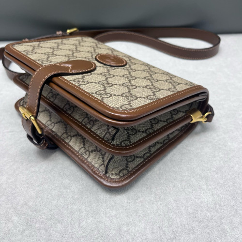 Gucci Messenger GG Supreme Monogram Beige Brown