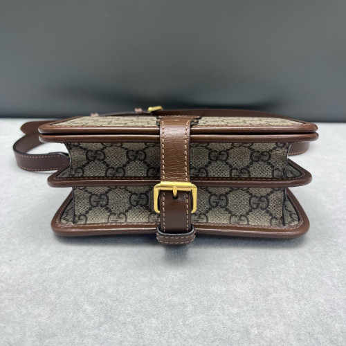Gucci Messenger GG Supreme Monogram Beige Brown