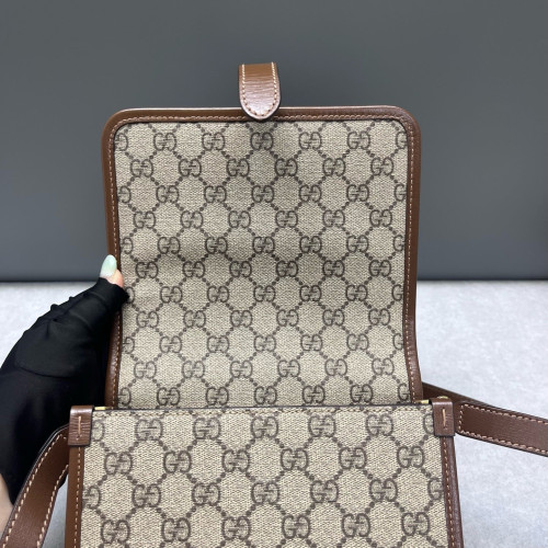 Gucci Messenger GG Supreme Monogram Beige Brown