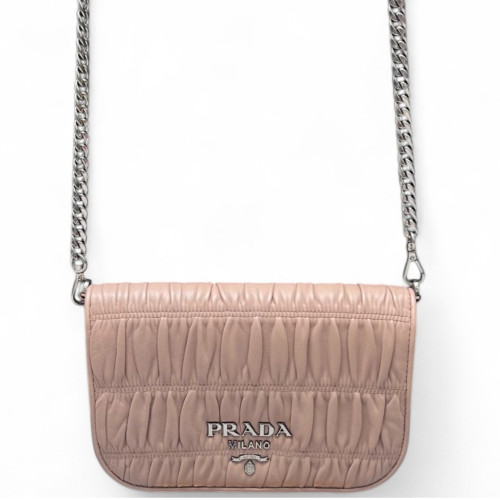 Prada Shoulder Bag Calfskin Light Pink