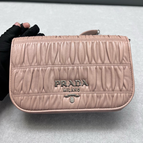 Prada Shoulder Bag Calfskin Light Pink