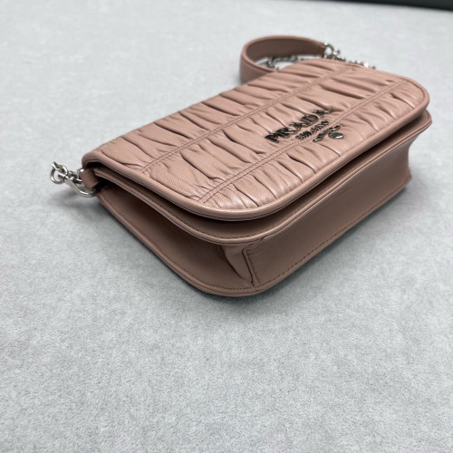 Prada Shoulder Bag Calfskin Light Pink