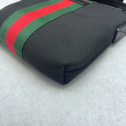Gucci Crossbody Bag Canvas Black Green Red