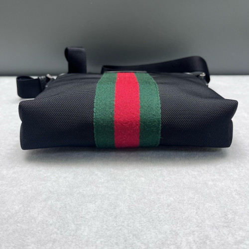 Gucci Crossbody Bag Canvas Black Green Red