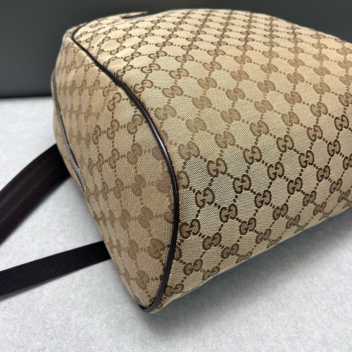Gucci Backpack GG Supreme Monogram Beige Brown Black Gucci Backpack GG Supreme Monogram Beige Brown Black