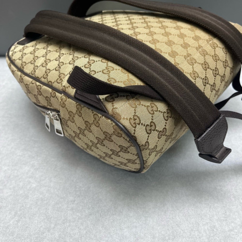 Gucci Backpack GG Supreme Monogram Beige Brown Black Gucci Backpack GG Supreme Monogram Beige Brown Black
