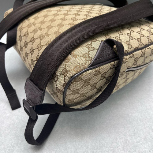 Gucci Backpack GG Supreme Monogram Beige Brown Black Gucci Backpack GG Supreme Monogram Beige Brown Black