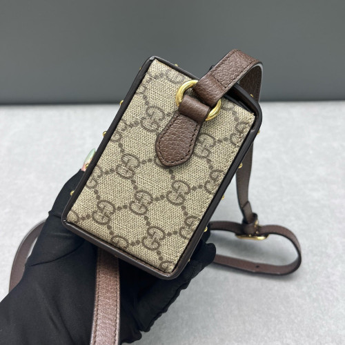 Gucci Box Bag GG Supreme Monogram Beige Brown Gucci Box Bag GG Supreme Monogram Beige Brown