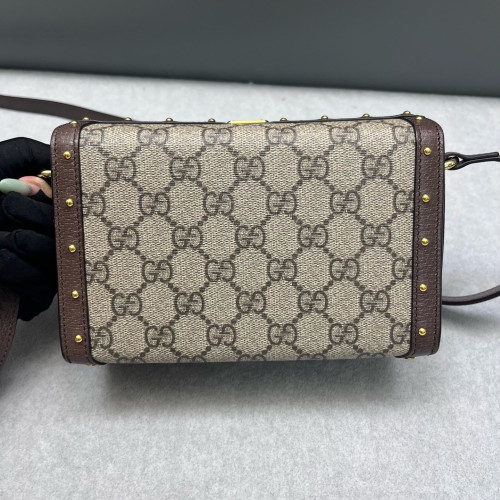 Gucci Box Bag GG Supreme Monogram Beige Brown Gucci Box Bag GG Supreme Monogram Beige Brown