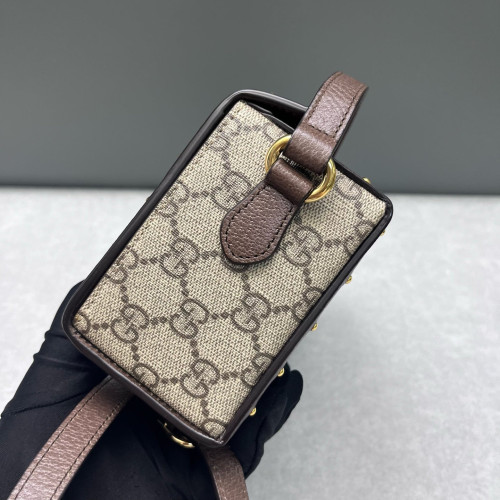Gucci Box Bag GG Supreme Monogram Beige Brown Gucci Box Bag GG Supreme Monogram Beige Brown