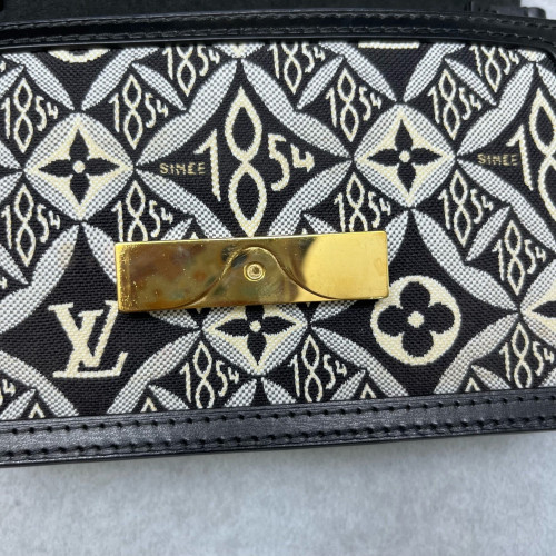 Louis Vuitton 1854 Dauphine Chain Wallet Since 1854 Jacquard Black White Louis Vuitton 1854 Dauphine Chain Wallet Since 1854 Jacquard Black White