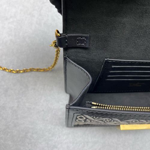 Louis Vuitton 1854 Dauphine Chain Wallet Since 1854 Jacquard Black White Louis Vuitton 1854 Dauphine Chain Wallet Since 1854 Jacquard Black White