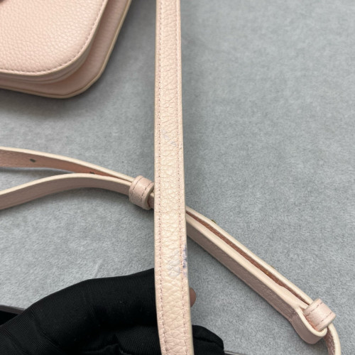 Bottega Veneta Shoulder Bag Grained Calfskin Nude Pink