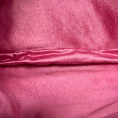 Miu Miu Crystal Matelasse Crystal Flap Clutch Crumpled Lambskin Pink