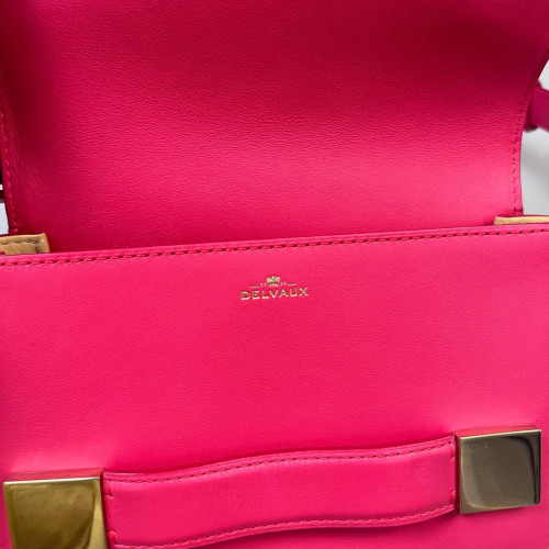 Delvaux Mini Madame Shoulder Bag Calfskin Pink
