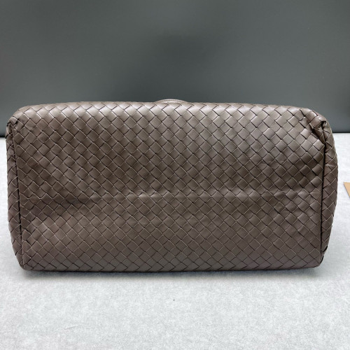 Bottega Veneta Large Roma Tote Bag Calfskin Intrecciato Grey