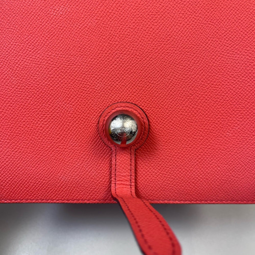 Moynat Madeleine Shoulder Bag Grained Calfskin Red