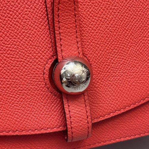 Moynat Madeleine Shoulder Bag Grained Calfskin Red