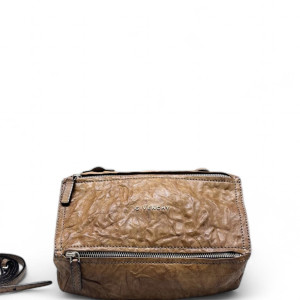 Givenchy Mini Pandora Crossbody Bag Aged Calfskin Brown