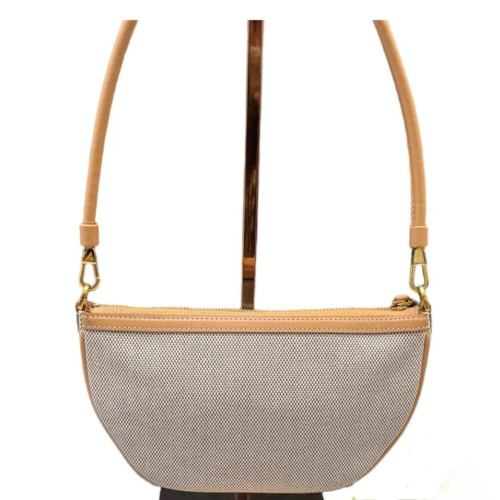 Burberry Mini Olympia Shoulder Bag Canvas Beige Light Brown