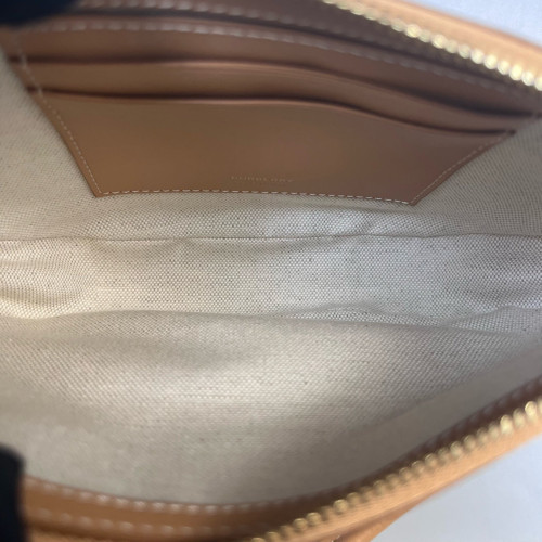 Burberry Mini Olympia Shoulder Bag Canvas Beige Light Brown