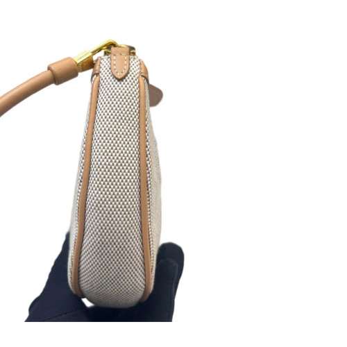 Burberry Mini Olympia Shoulder Bag Canvas Beige Light Brown