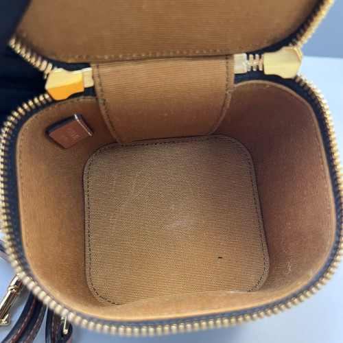 Celine Square Top Handle Vanity Case Triomphe Black Brown