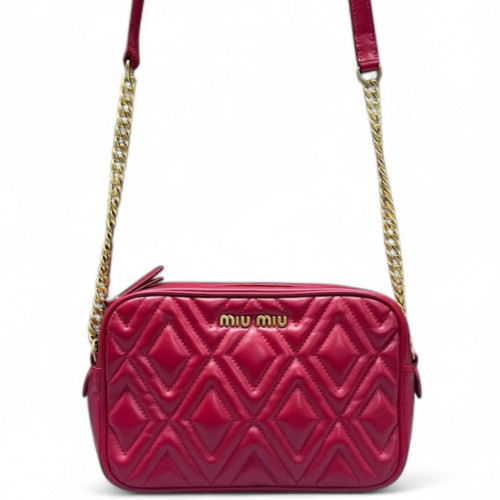 Miu Miu Shoulder Bag Calfskin Red