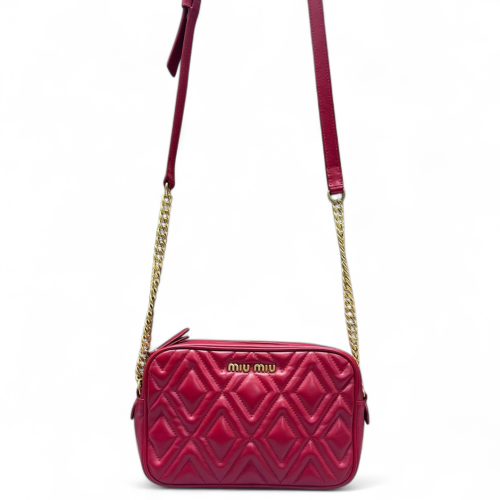 Miu Miu Shoulder Bag Calfskin Red