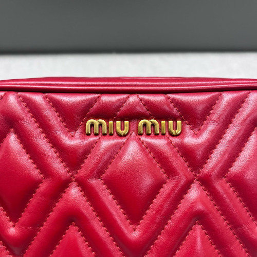 Miu Miu Shoulder Bag Calfskin Red