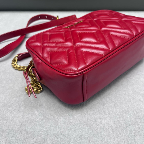 Miu Miu Shoulder Bag Calfskin Red