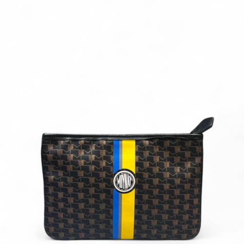 Moynat Toiletry Case Toile 1920 Monogram Brown Black Blue