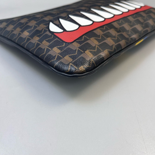 Moynat Toiletry Case Toile 1920 Monogram Brown Black Blue