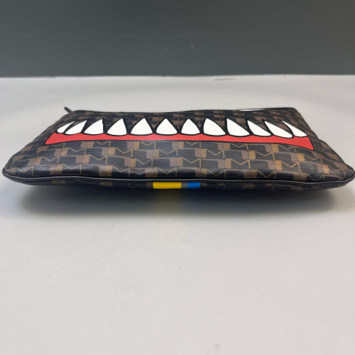 Moynat Toiletry Case Toile 1920 Monogram Brown Black Blue