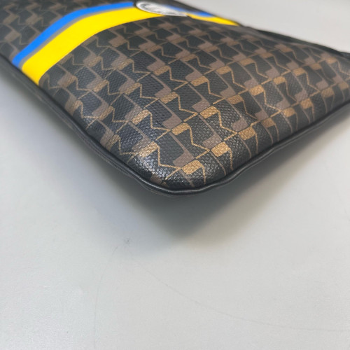 Moynat Toiletry Case Toile 1920 Monogram Brown Black Blue