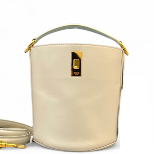 Celine Bucket 16 Bag Calfskin Beige Mystic White
